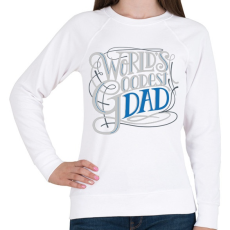 PRINTFASHION Coolest dad - a leglazább apa  - Női pulóver - Fehér