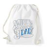 PRINTFASHION Coolest dad - a leglazább apa  - Sportzsák, Tornazsák - Fehér