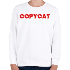 PRINTFASHION Copy cat - Gyerek pulóver - Fehér gyerek pulóver, kardigán