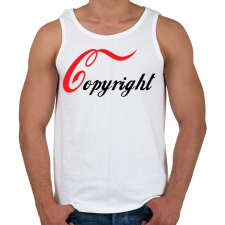 PRINTFASHION Copyright - Férfi atléta - Fehér atléta, trikó