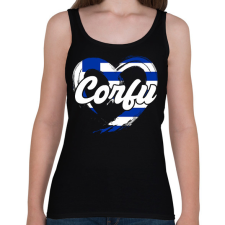 PRINTFASHION Corfu - Női atléta - Fekete női trikó