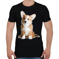 PRINTFASHION corgi - Férfi póló - Fekete férfi póló