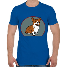 PRINTFASHION Corgi mindenek felett  - Férfi póló - Királykék