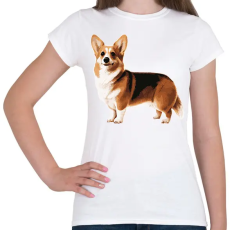 PRINTFASHION Corgi - Női póló - Fehér