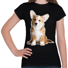 PRINTFASHION corgi - Női póló - Fekete női póló
