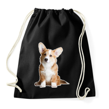 PRINTFASHION corgi - Sportzsák, Tornazsák - Fekete tornazsák