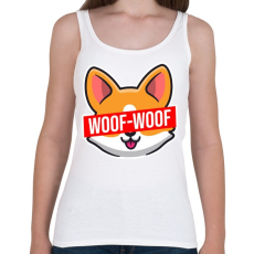 PRINTFASHION Corgi Woof-Woof - Női atléta - Fehér