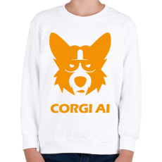 PRINTFASHION CorgiAi - Gyerek pulóver - Fehér