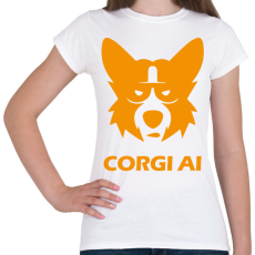 PRINTFASHION CorgiAi - Női póló - Fehér