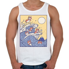 PRINTFASHION Corgik - Férfi atléta - Fehér