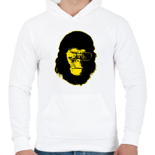 PRINTFASHION Cornelius - Férfi kapucnis pulóver - Fehér férfi pulóver, kardigán