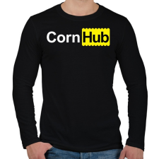 PRINTFASHION cornhub - Férfi hosszú ujjú póló - Fekete férfi póló