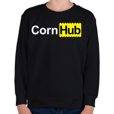 PRINTFASHION cornhub - Gyerek pulóver - Fekete
