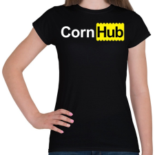 PRINTFASHION cornhub - Női póló - Fekete női póló