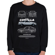 PRINTFASHION COROLLA AE86 - Gyerek pulóver - Fekete