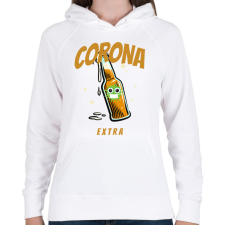 PRINTFASHION CORONA EXTRA - Női kapucnis pulóver - Fehér női pulóver, kardigán