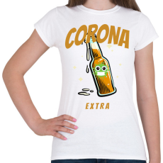 PRINTFASHION CORONA EXTRA - Női póló - Fehér