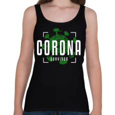 PRINTFASHION Corona survivor - Női atléta - Fekete