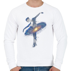 PRINTFASHION Cosmic dance - Férfi pulóver - Fehér