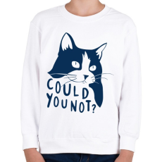 PRINTFASHION Could u not - Gyerek pulóver - Fehér