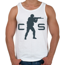 PRINTFASHION Counter Strike Logo - Férfi atléta - Fehér atléta, trikó
