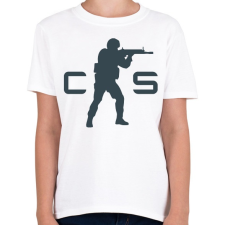 PRINTFASHION Counter Strike Logo - Gyerek póló - Fehér gyerek póló