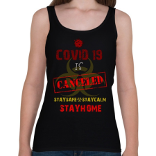 PRINTFASHION COVID19 CANCELED - Női atléta - Fekete női trikó
