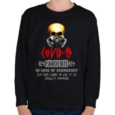 PRINTFASHION COVID 19 PANDEMIC - Gyerek pulóver - Fekete gyerek pulóver, kardigán