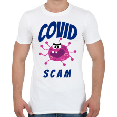 PRINTFASHION Covid Scam - Férfi póló - Fehér
