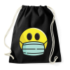 PRINTFASHION Covid smiley - Sportzsák, Tornazsák - Fekete