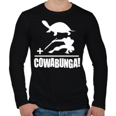 PRINTFASHION Cowabunga 1 - Férfi hosszú ujjú póló - Fekete