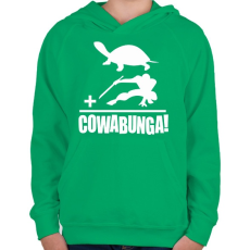 PRINTFASHION Cowabunga 1 - Gyerek kapucnis pulóver - Zöld