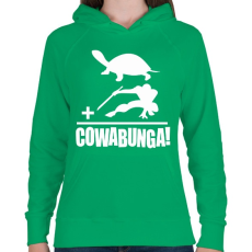 PRINTFASHION Cowabunga 1 - Női kapucnis pulóver - Zöld