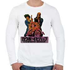 PRINTFASHION Cowboy Bebop Anime - Férfi hosszú ujjú póló - Fehér férfi póló