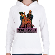 PRINTFASHION Cowboy Bebop Anime - Női kapucnis pulóver - Fehér