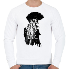 PRINTFASHION Cowboy bebop - Férfi pulóver - Fehér