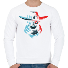 PRINTFASHION Cowboy - Férfi pulóver - Fehér