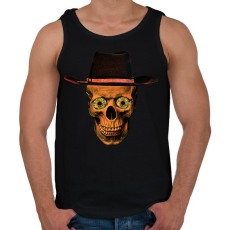 PRINTFASHION cowboy skull - Férfi atléta - Fekete
