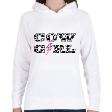 PRINTFASHION Cowgirl - Boci - Női kapucnis pulóver - Fehér női pulóver, kardigán