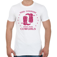 PRINTFASHION Cowgirls - Férfi póló - Fehér férfi póló