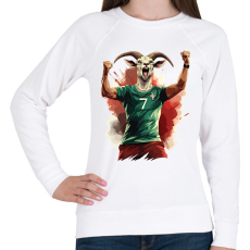 PRINTFASHION CR7 - The Goat - Női pulóver - Fehér