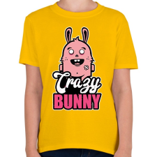 PRINTFASHION Crazy Bunny - Gyerek póló - Sárga gyerek póló