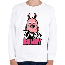 PRINTFASHION Crazy Bunny - Gyerek pulóver - Fehér