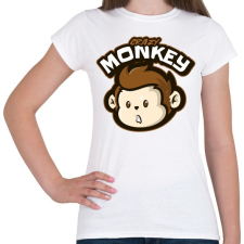 PRINTFASHION Crazy Monkey - Női póló - Fehér női póló