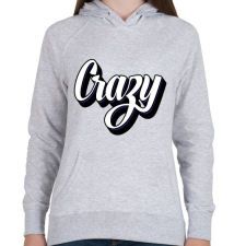 PRINTFASHION Crazy - Női kapucnis pulóver - Sport szürke női pulóver, kardigán