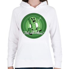 PRINTFASHION Creeper - Ez van srácok! - Női kapucnis pulóver - Fehér