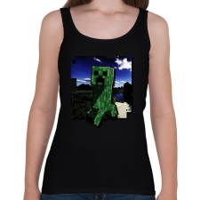 PRINTFASHION Creeper (képregény stílus) - Női atléta - Fekete női trikó