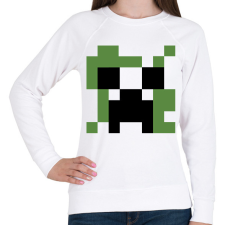 PRINTFASHION Creeper Minecraft - Női pulóver - Fehér női pulóver, kardigán