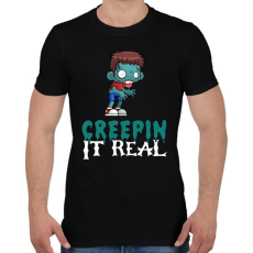 PRINTFASHION Creepin It Real - Férfi póló - Fekete