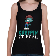PRINTFASHION Creepin It Real - Női atléta - Fekete